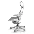 UNIQUE WAU ergonomikus irodai szék, fehér váz-sötétszürke háló