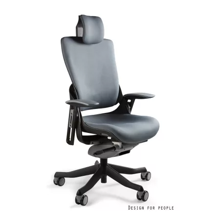UNIQUE WAU 2 FAB ergonomikus irodai szék, fekete váz-palaszürke szövet