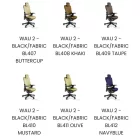 UNIQUE WAU 2 FAB ergonomikus irodai szék, fekete váz-palaszürke szövet