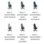 UNIQUE WAU 2 FAB ergonomikus irodai szék, fekete váz-palaszürke szövet