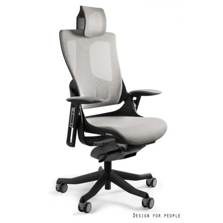 UNIQUE WAU 2 ergonomikus irodai szék, fekete váz-világosszürke háló