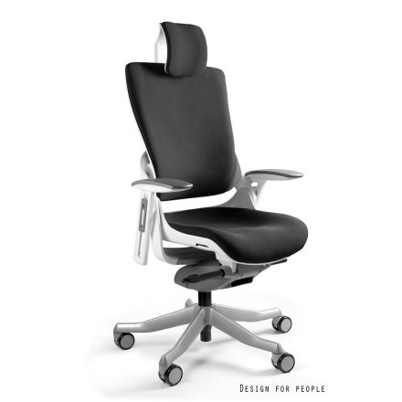 UNIQUE WAU 2 FAB ergonomikus irodai szék, fehér váz-fekete szövet