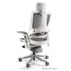 UNIQUE WAU 2 ergonomikus irodai szék, fehér váz-sötétszürke háló