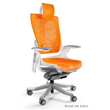 UNIQUE WAU 2 ELASTOMER ergonomikus irodai szék, fehér váz-mango