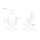 UNIQUE WAU 2 ELASTOMER ergonomikus irodai szék, fehér váz-mango