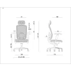 UNIQUE VIP ergonomikus irodai szék, fekete, összeszerelt