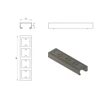 UNIQUE Kábeltálca lakkozott acélból íróasztalhoz