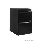 UNIQUE XD-001-2D irattartó szekrény, konténer - fekete