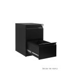 UNIQUE XD-001-2D irattartó szekrény, konténer - fekete
