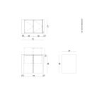 UNIQUE XD-001-2D irattartó szekrény, konténer - fekete