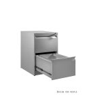 UNIQUE XD-001-2D irattartó szekrény, konténer - szürke