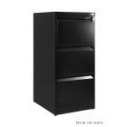 UNIQUE XD-001-3D irattartó szekrény, konténer - fekete