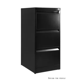 UNIQUE XD-001-3D irattartó szekrény, konténer - fekete