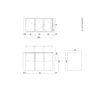 UNIQUE XD-001-3D irattartó szekrény, konténer - szürke