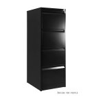 UNIQUE XD-001-4D irattartó szekrény, konténer - fekete