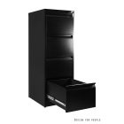 UNIQUE XD-001-4D irattartó szekrény, konténer - fekete