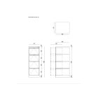 UNIQUE XD-001-4D irattartó szekrény, konténer - fekete