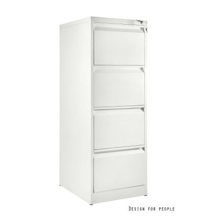 UNIQUE XD-001-4D irattartó szekrény, konténer - fehér