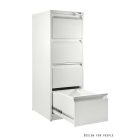 UNIQUE XD-001-4D irattartó szekrény, konténer - fehér