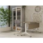 UNIQUE XD-027 vitrines fém szekrény, fehér