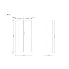 UNIQUE XD-029 irattartó szekrény, szürke-fehér