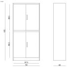 UNIQUE XD-030 irattartó szekrény, fekete