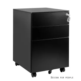 UNIQUE XD-040-3 görgős konténer, fekete