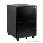 UNIQUE XD-040-4 görgős konténer, fekete