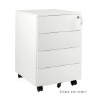 UNIQUE XD-040-4 görgős konténer, fehér