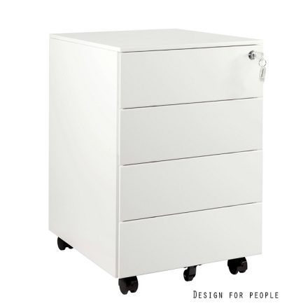 UNIQUE XD-040-4 görgős konténer, fehér