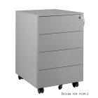 UNIQUE XD-040-4 görgős konténer, szürke