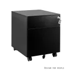 UNIQUE XD-041-2 görgős konténer, fekete