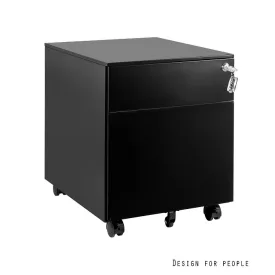 UNIQUE XD-041-2 görgős konténer, fekete