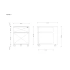 UNIQUE XD-041-2 görgős konténer, fehér