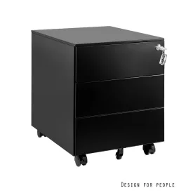 UNIQUE XD-041-3 görgős konténer, fekete