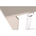 UNIQUE YUMI S görgős íróasztal, fehér váz, takaró panellel