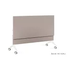 UNIQUE YUMI S görgős íróasztal, fehér váz, takaró panellel