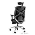 UNIQUE HERO ergonomikus irodai szék, szövet háttámlával, fekete