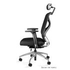 UNIQUE HERO ergonomikus irodai szék, szövet háttámlával, fekete