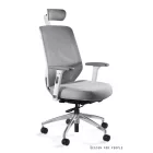 UNIQUE HERO ergonomikus irodai szék, szövet ülőlap, hálós háttámla, szürke