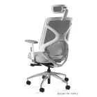 UNIQUE HERO ergonomikus irodai szék, szövet ülőlap, hálós háttámla, szürke