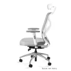 UNIQUE HERO ergonomikus irodai szék, szövet ülőlap, hálós háttámla, szürke