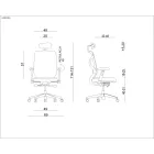 UNIQUE HERO ergonomikus irodai szék, szövet ülőlap, hálós háttámla, szürke
