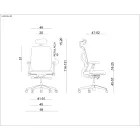 UNIQUE HERO ergonomikus irodai szék, szövet háttámlával, szürke