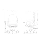 UNIQUE ERGO ergonomikus irodai szék, szövetes ülőlappal