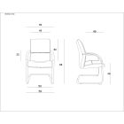 UNIQUE BRANDO SKID tárgyalószék