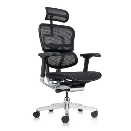 ANTARES ERGOHUMAN II Elite ergonomikus irodai szék, Fekete váz-fekete háló