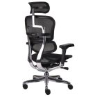 ANTARES ERGOHUMAN Elite II ergonomikus irodai szék, Fekete váz-fekete háló