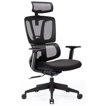 ANTARES FAMORA ergonomikus irodai szék, fekete váz, lábtartóval