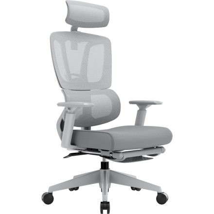 ANTARES FAMORA ergonomikus irodai szék, szürke váz, lábtartóval